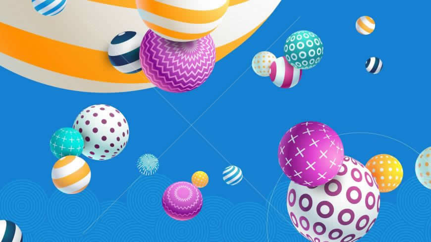 3D彩色球体高清壁纸图片 3840x2160