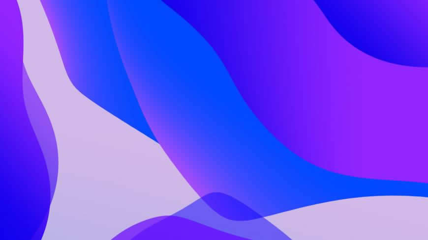 iOS 13和iPadOS内置蓝紫渐变背景高清壁纸图片 3840x2160