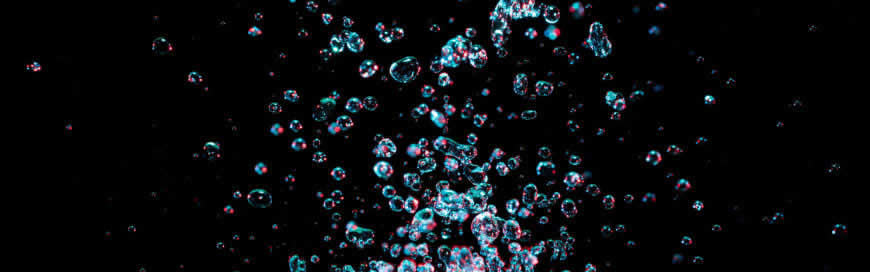 水中的气泡高清壁纸图片 3840x1200