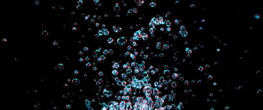 水中的气泡高清壁纸图片 3440x1440