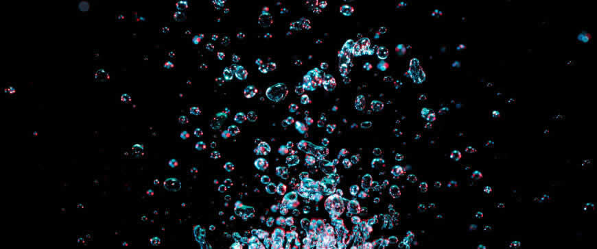 水中的气泡高清壁纸图片 3440x1440