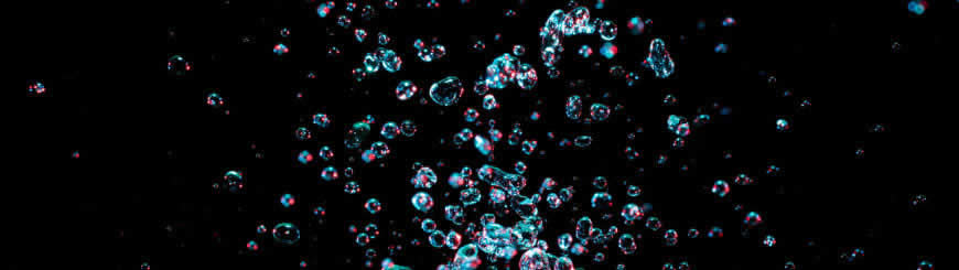 水中的气泡高清壁纸图片 3840x1080