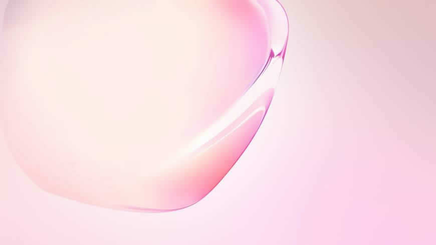 三星Galaxy Note 10内置透明气泡粉红色渐变背景高清壁纸图片 2560x1440