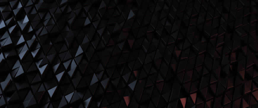 黑色3D三角形背景高清壁纸图片 3440x1440