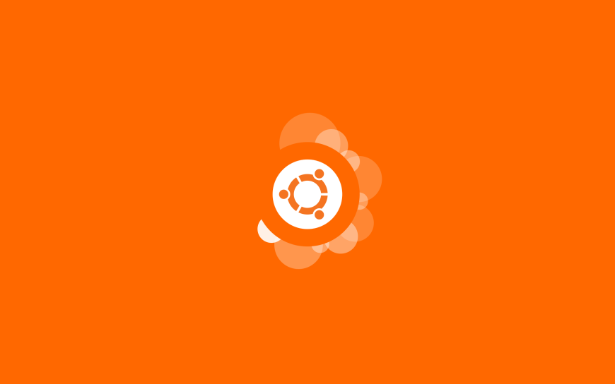橙色Linux Ubuntu图标高清壁纸图片 2560x1600
