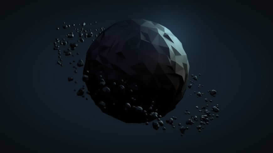 3D几何球体模拟行星轨道高清壁纸图片 2560x1440