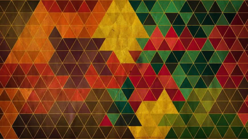 彩色三角形拼接背景高清壁纸图片 2560x1440