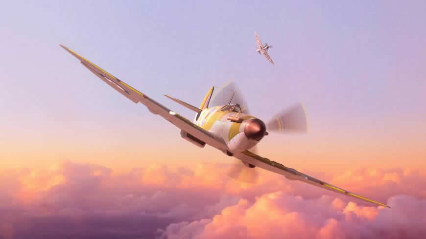 P-40战鹰战斗机插画高清壁纸图片 2560x1440