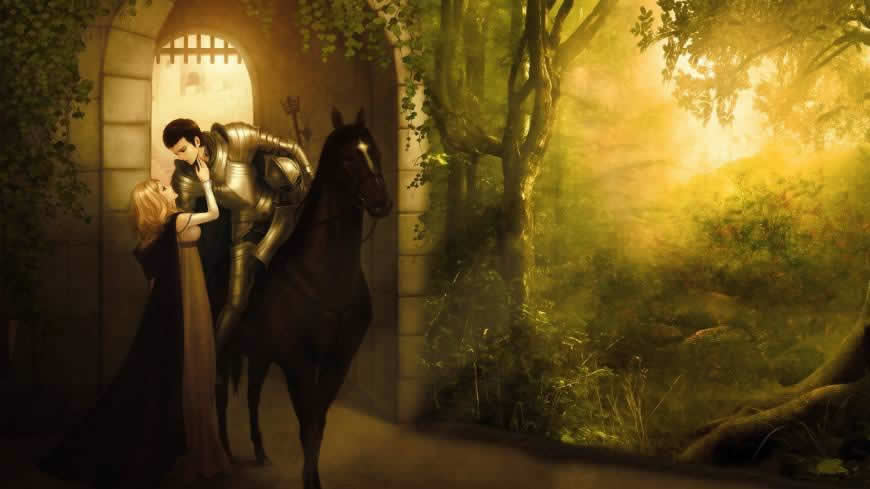 骑士阿特士和公主哈娅图芙丝之梦插画高清壁纸图片 1920x1080