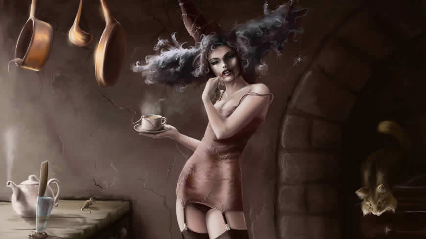 美女CG插画高清壁纸图片 1920x1080