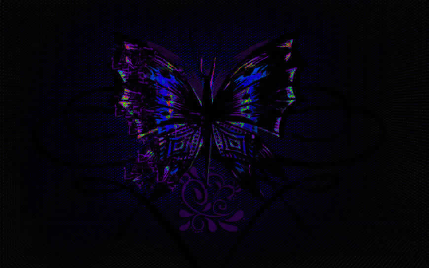 蓝色蝴蝶图案高清壁纸图片 2560x1600