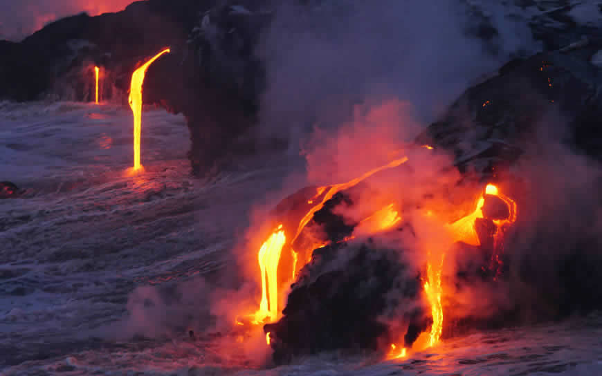 火山岩浆高清壁纸图片 3840x2400