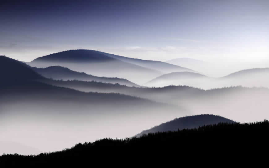 山脉 雾高清壁纸图片 3840x2400