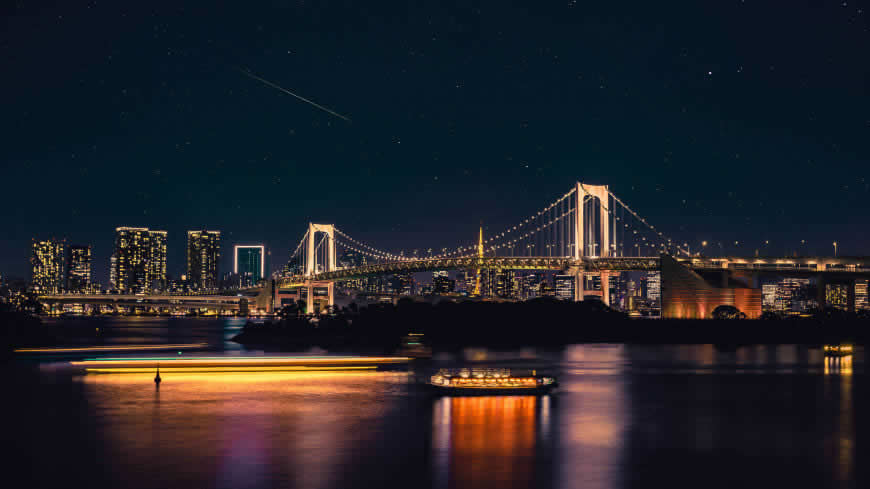 城市 大桥 夜景高清壁纸图片 5120x2880