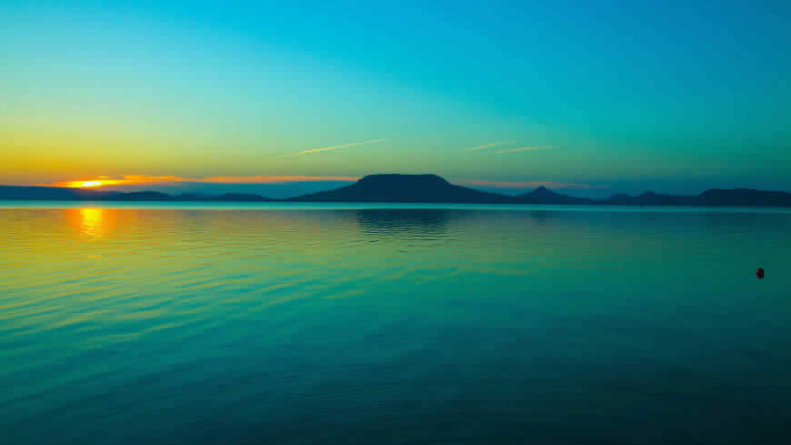 匈牙利 巴拉顿湖 日落高清壁纸图片 5120x2880