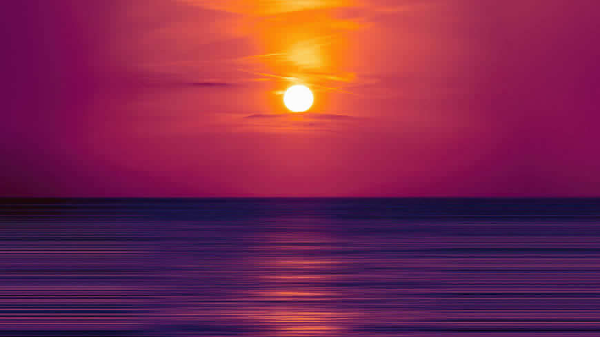 大海 海平面 日落高清壁纸图片 5120x2880