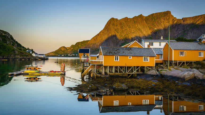 挪威罗弗敦群岛山水风景高清壁纸图片 5120x2880