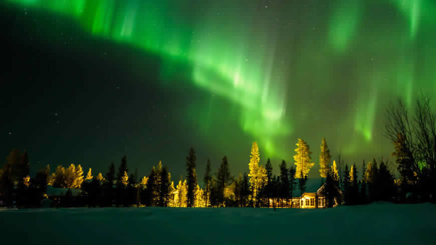 芬兰北极光高清壁纸图片 3840x2160