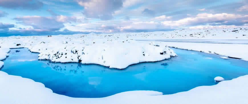 冰天雪地的自然风光高清壁纸图片 3440x1440