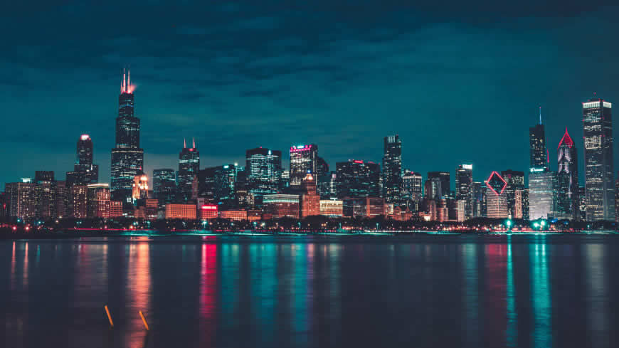 芝加哥夜景高清壁纸图片 5120x2880