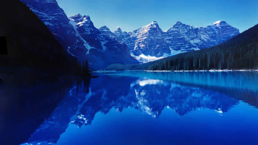 加拿大班夫国家公园梦莲湖风景高清壁纸图片 5120x2880