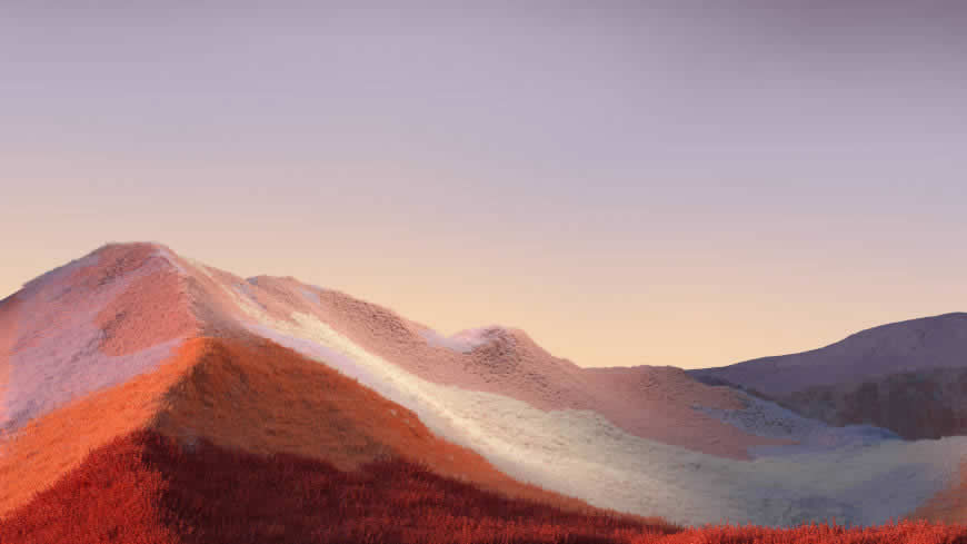 Microsoft Surface彩色山丘风景高清壁纸图片 3840x2160