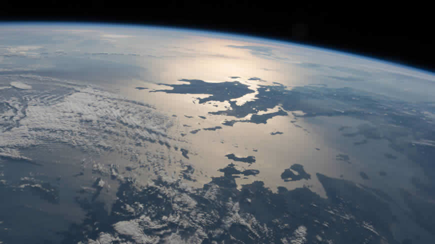 太空拍摄的希腊风景高清壁纸图片 3840x2160