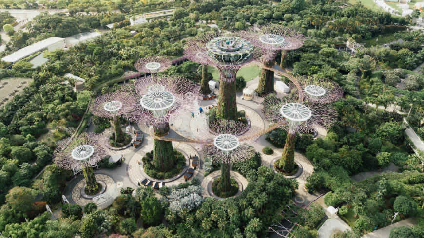 新加坡滨海湾花园超级树高清壁纸图片 3840x2160