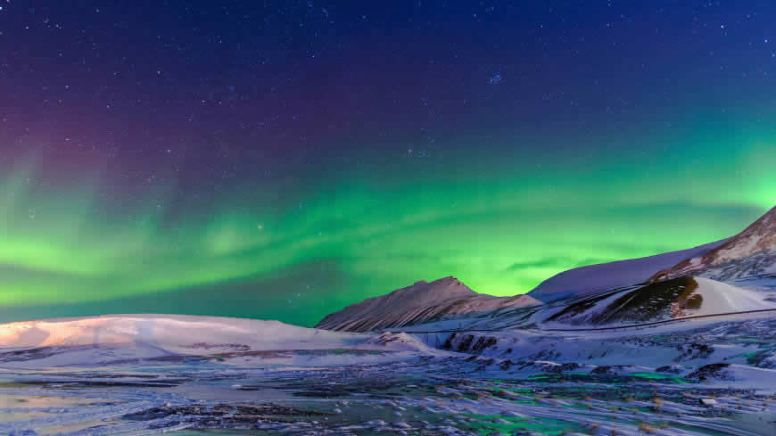 冬天美丽的北极光高清壁纸图片 3840x2160