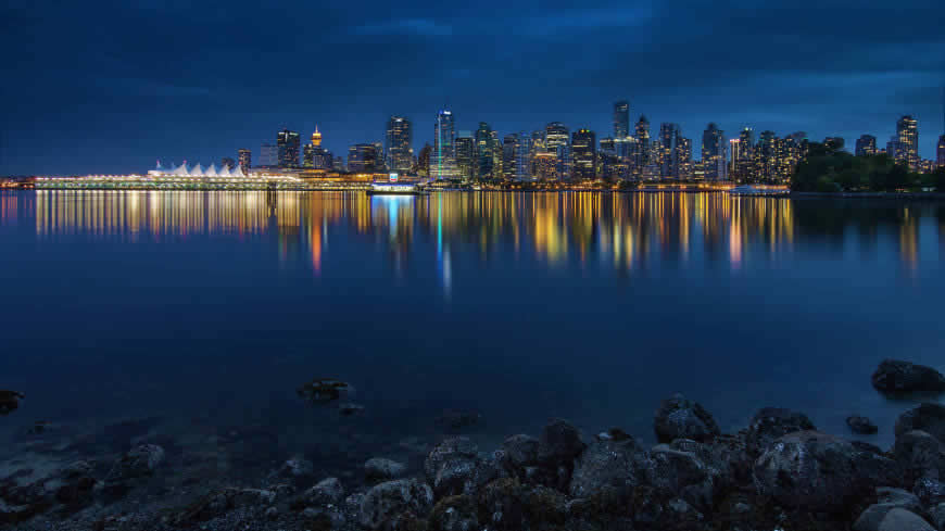 温哥华夜景高清壁纸图片 3840x2160