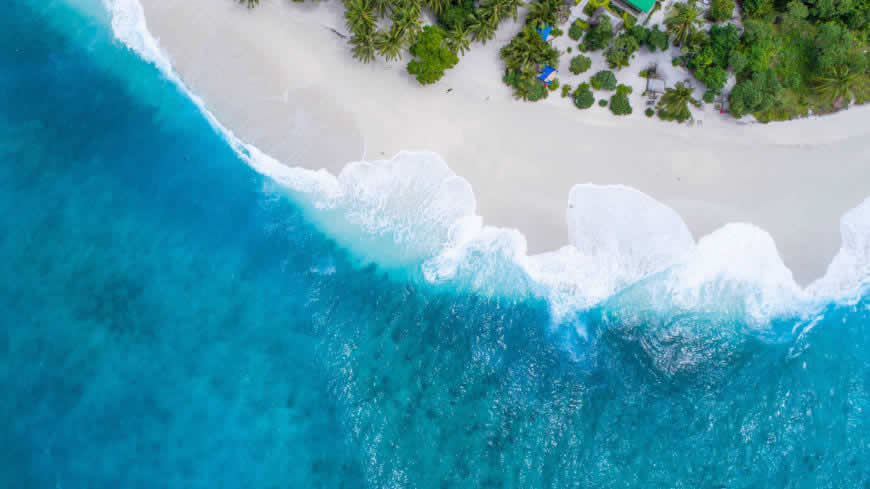 马尔代夫群岛海滩高清壁纸图片 3840x2160