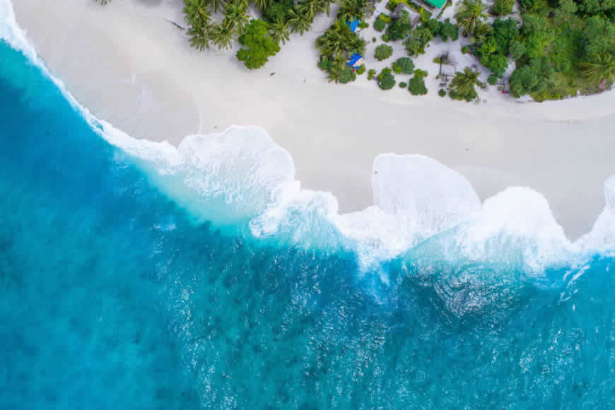 马尔代夫群岛海滩高清壁纸图片 3000x2000