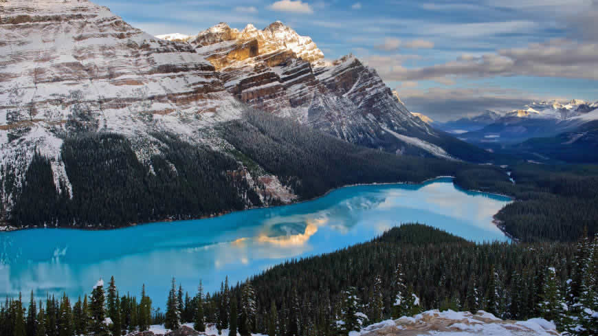 加拿大班夫国家公园梦莲湖高清壁纸图片 3840x2160