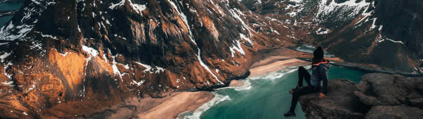 挪威罗弗敦群岛风景高清壁纸图片 3840x1080