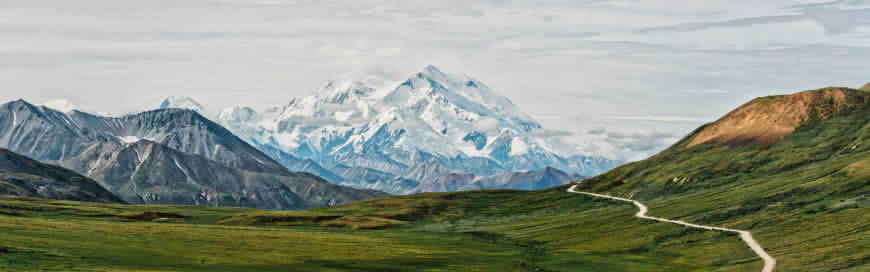 美国德纳里山北峰高清壁纸图片 3840x1200