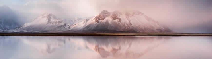 美丽的冰岛雪山高清壁纸图片 3840x1080