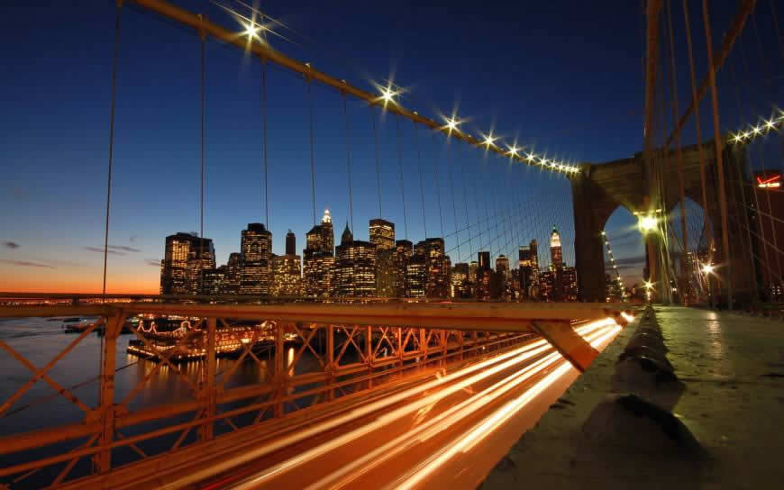 纽约城市夜景高清壁纸图片 1920x1200