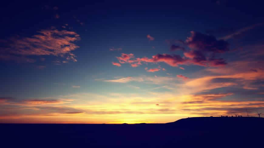 天空 夕阳 云彩高清壁纸图片 2560x1440
