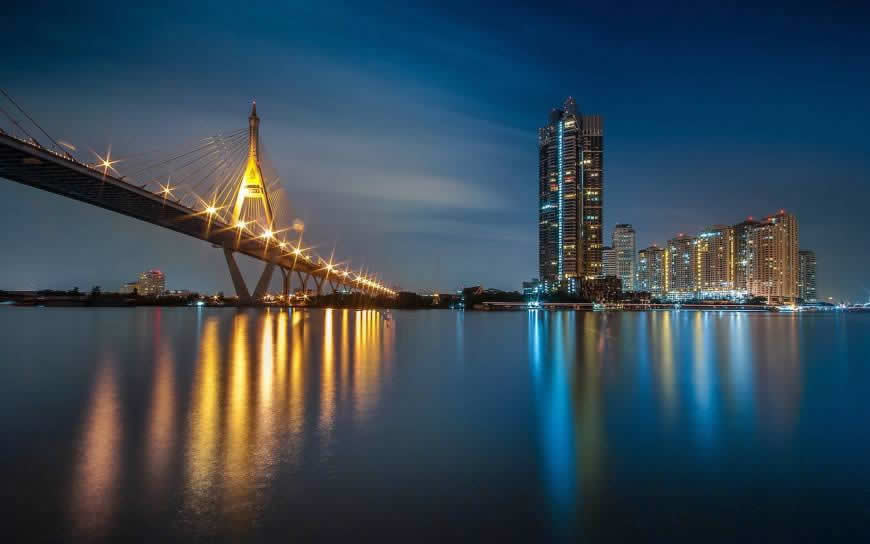 泰国城市夜景高清壁纸图片 1920x1200