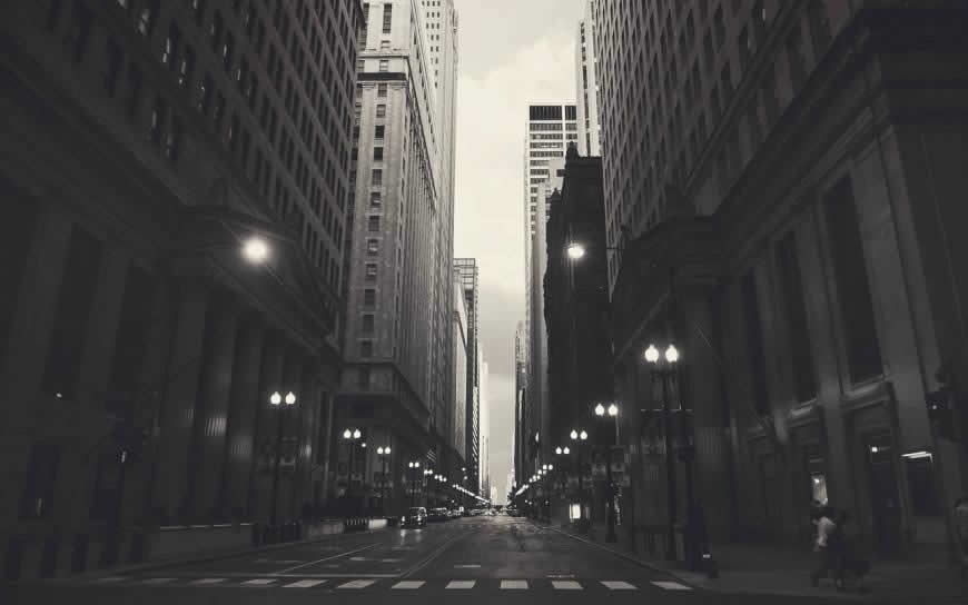 黑白纽约城市风景高清壁纸图片 1920x1200