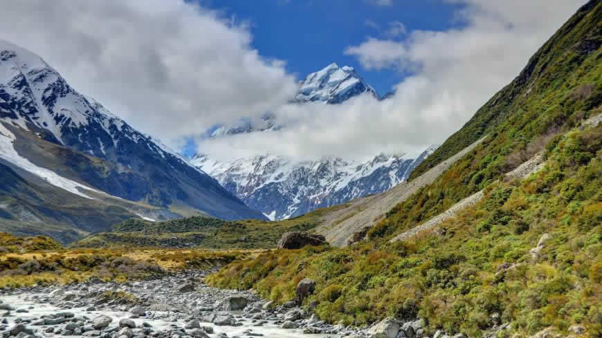 奥拉基国家公园山水天空风景高清壁纸图片 2560x1440