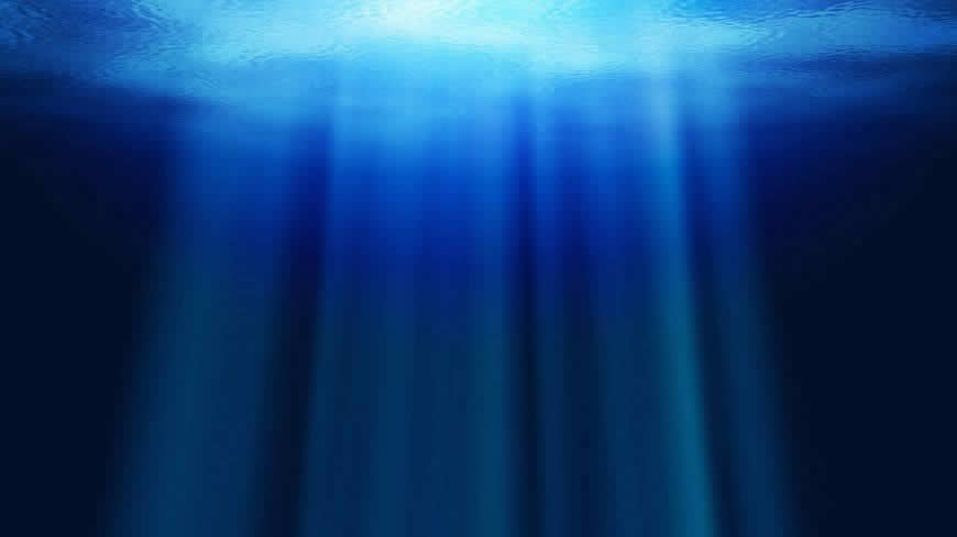穿透蓝色深海的光高清壁纸图片 1920x1080