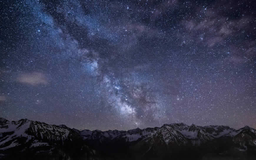 德国巴伐利亚山顶的星空高清壁纸图片 2560x1600