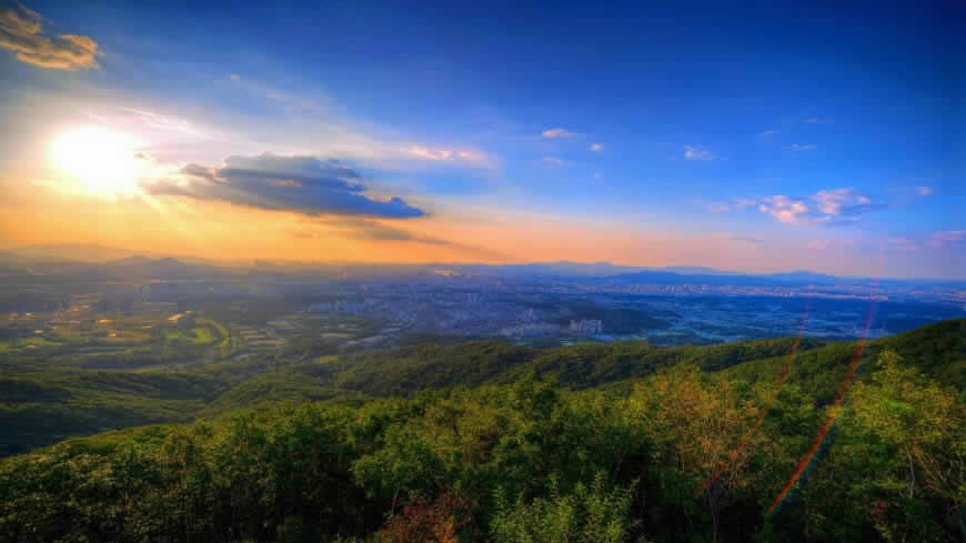 夏天日落风景高清壁纸图片 1920x1080