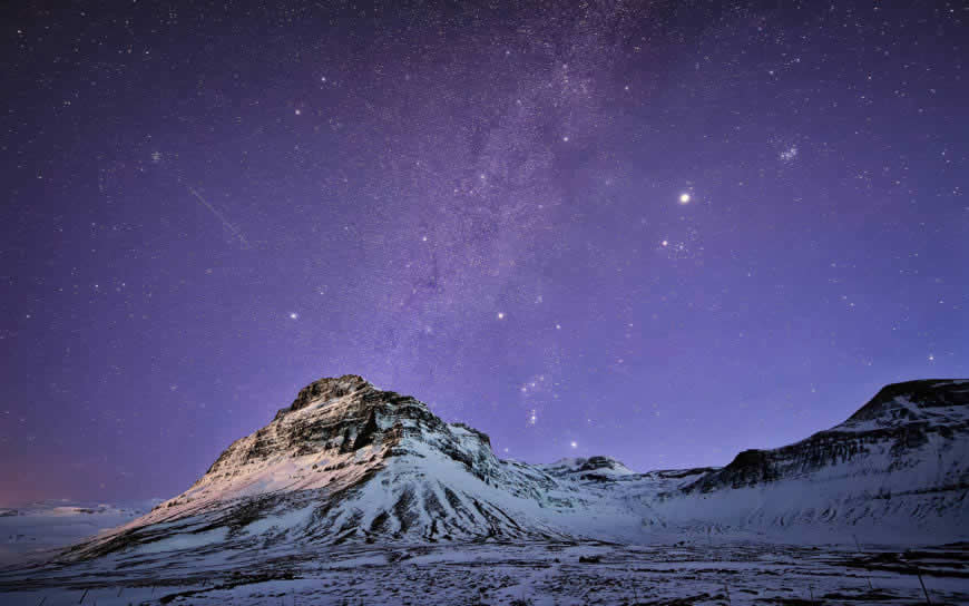 冰岛雪夜风景高清壁纸图片 1920x1200