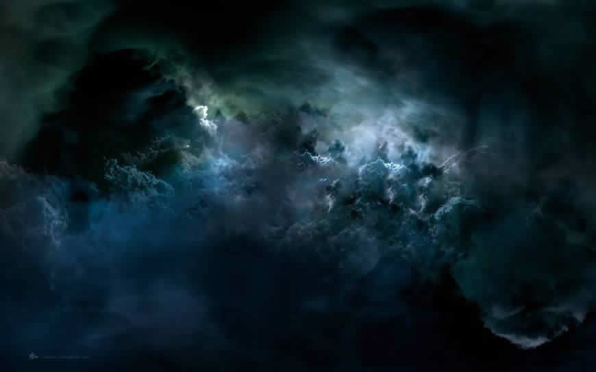 夜晚的云空高清壁纸图片 1920x1200