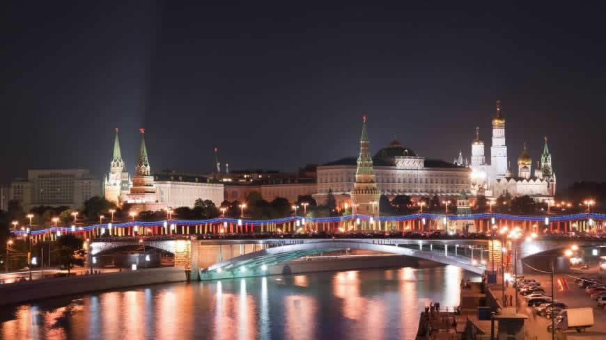 莫斯科夜景高清壁纸图片 1920x1080