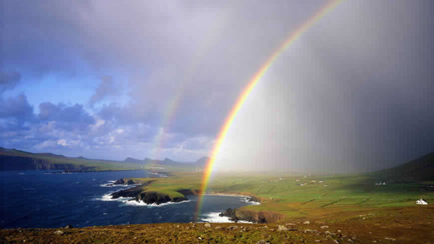 爱尔兰雨后彩虹高清壁纸图片 1920x1080