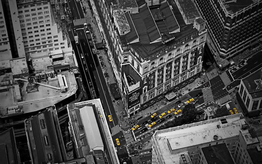 纽约曼哈顿城市鸟瞰景观高清壁纸图片 1920x1200