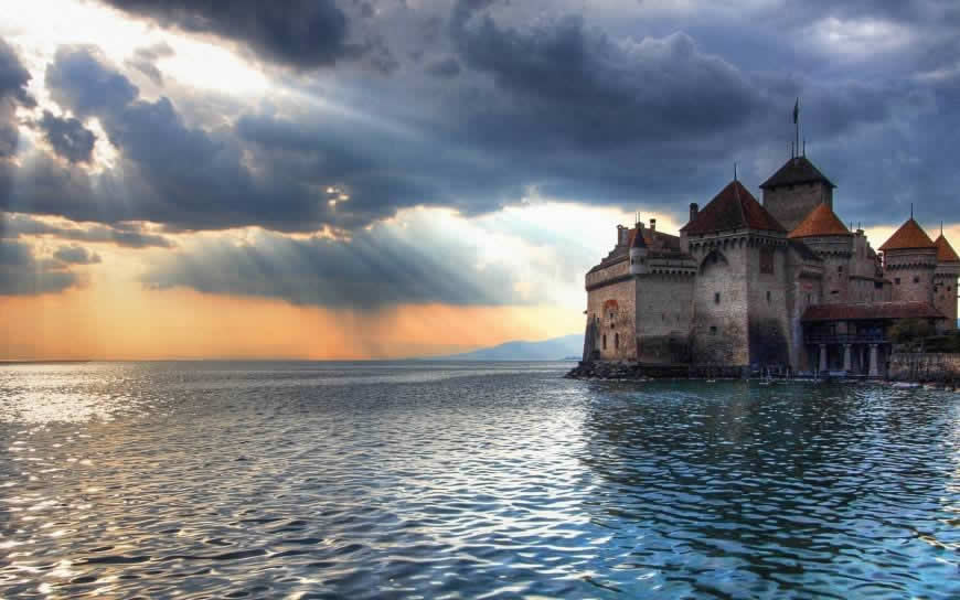 瑞士西庸城堡高清壁纸图片 1680x1050